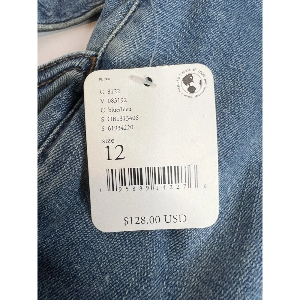 NWT Free People CRVY 2nd Ave One Piece DENIM JUMPSUIT Overalls Bootcut Size‎ 12